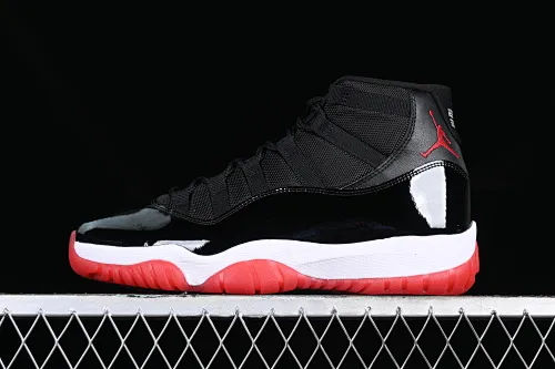 All categories Air Jordan Jordan series basketball shoes Air Jordan 11 OG version Air Jordan 11 "Bred" AJ11 Joe 11 patent leather black and red first year replica high-top basketball shoes 378037-061